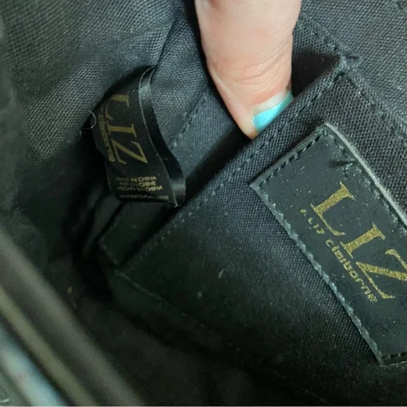 Vintage Liz Claiborne Black Patent Leather Purse - Picture 8 of 8